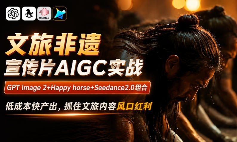 文旅非遗宣传片AIGC实战，GPT image 2+Happy horse+Seedance2.0组合，低成本快产出，抓住文旅内容风口红利-星云网创