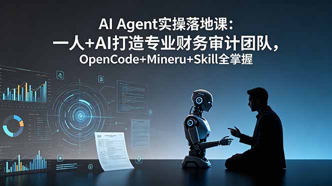 AI Agent实操落地课：一人+AI打造专业财务审计团队，OpenCode+Mineru+Skill全掌握-星云网创