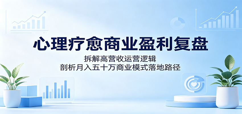 心理疗愈商业盈利复盘：拆解高营收运营逻辑，剖析月入五十万商业模式落地路径-星云网创