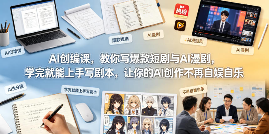 AI创编课，教你写爆款短剧与AI漫剧，学完就能上手写剧本，让你的AI创作不再自娱自乐(更新0521)-星云网创