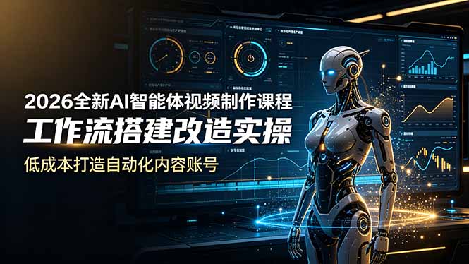 2026全新AI Codex智能体视频制作课程，工作流搭建改造实操，低成本打造自动化内容账号-星云网创