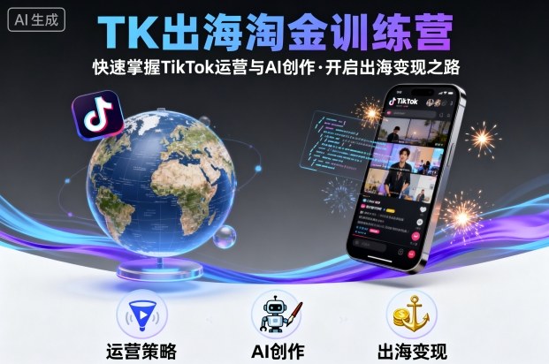 TK出海淘金训练营，助你快速掌握TikTok运营与AI创作，开启出海变现之路-星云网创