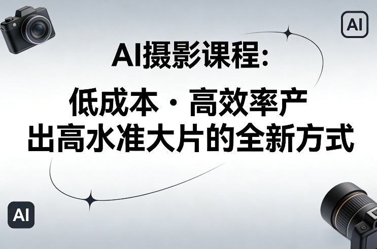 AI摄影课程，低成本高效率产出高水准大片的全新方式-星云网创