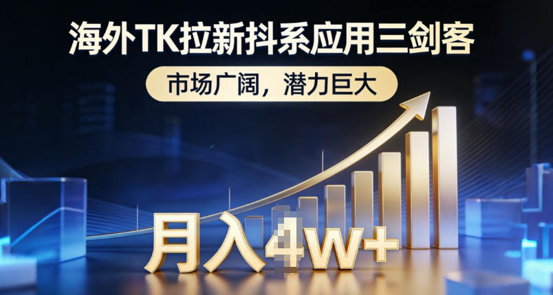 海外TK拉新抖系应用三剑客，市场广阔，潜力巨大，月入1w+-星云网创