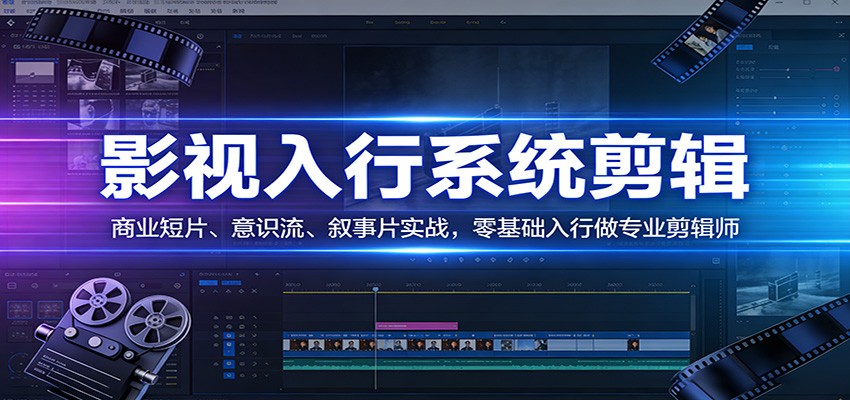 影视系统剪辑，商业短片、意识流、叙事片实战，零基础入行做专业剪辑师-星云网创
