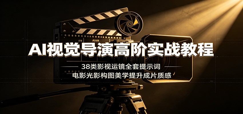 AI视觉导演高阶实战教程：38类影视运镜全套提示词，电影光影构图美学提升成片质感-星云网创