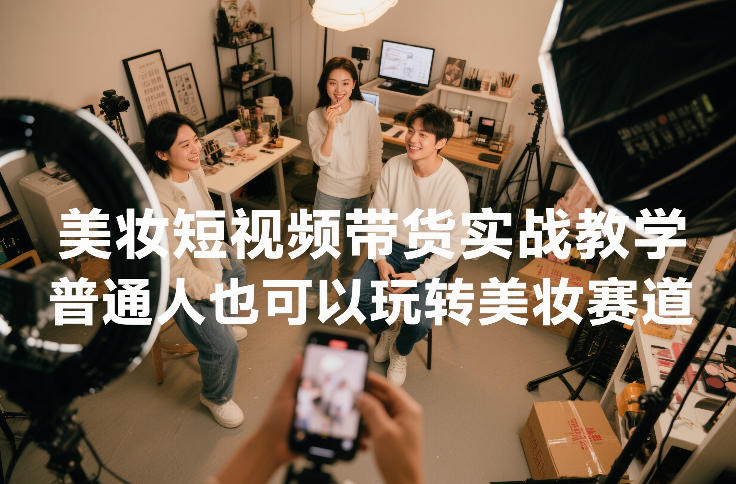 美妆短视频带货实战教学，普通人也可以玩转美妆赛道-星云网创