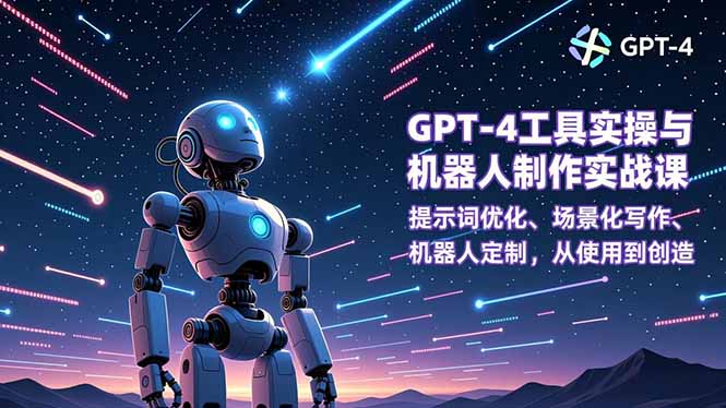 GPT-4工具实操与机器人制作实战课:提示词优化、场景化写作、机器人定制,从使用到创造-星云网创