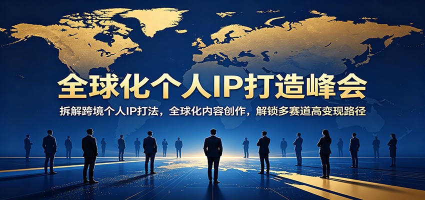 全球化个人IP打造峰会：拆解跨境个人IP打法，全球化内容创作，解锁多赛道高变现路径-星云网创