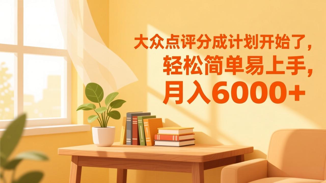 大众点评分成计划开始了，轻松简单易上手，月入6000+-星云网创