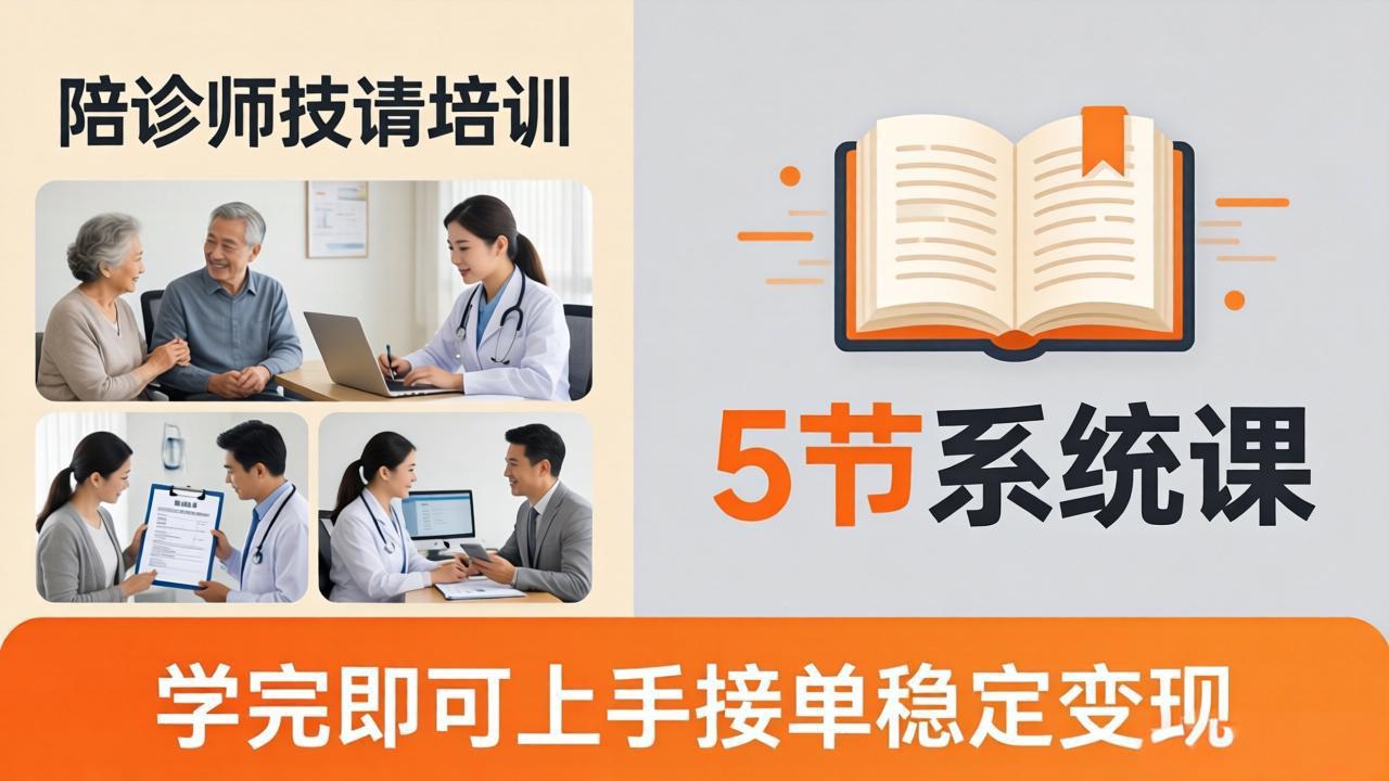 想做陪诊师不知从何下手？5节系统课教你掌握核心技能，学完即可上手接单稳定变现-星云网创