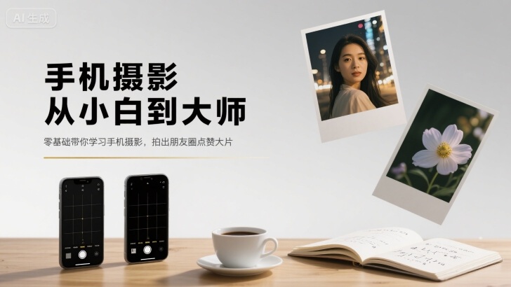 手机摄影从小白到大师，零基础带你学习手机摄影，拍出朋友圈点赞大片-问题不大网创