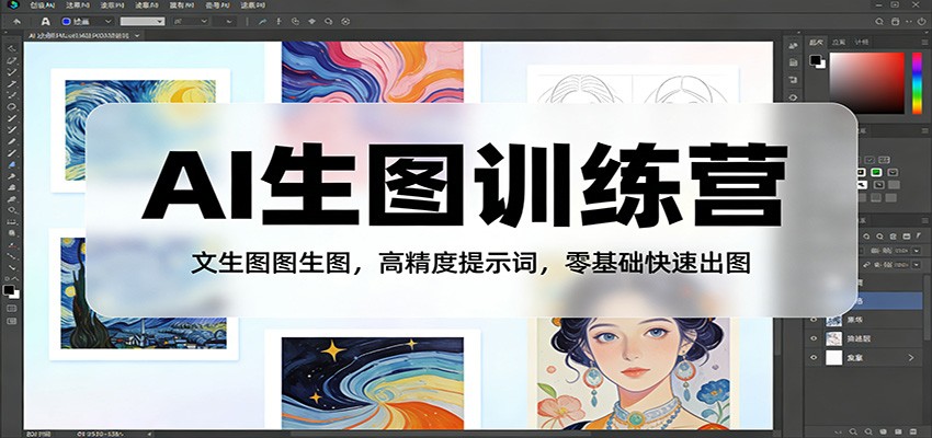 AI生图训练营：文生图图生图，高精度提示词，零基础快速出图-星云网创