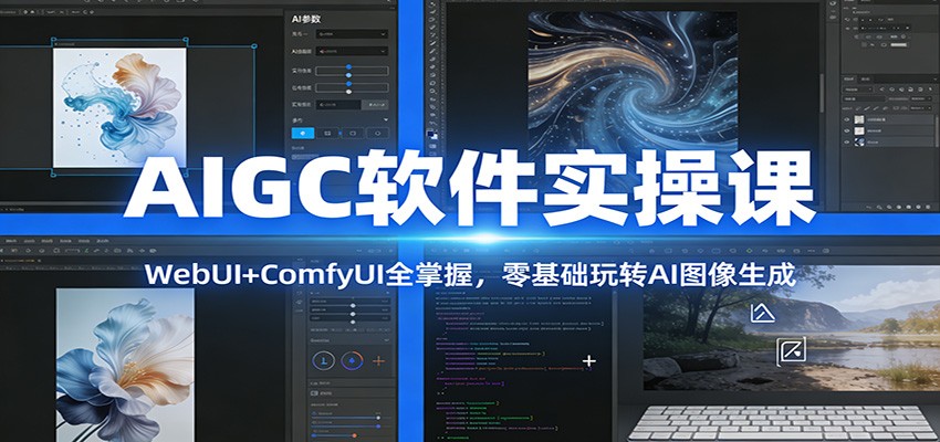 AIGC软件实操课：WebUI+ComfyUI全掌握，零基础玩转AI图像生成-星云网创