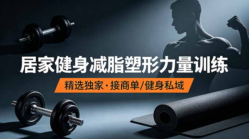 抖音健身热门短视频教学：居家健身减脂塑形力量训练，精选独家，接商单或者健身私域-星云网创