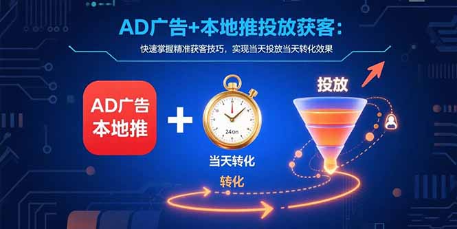 AD广告+本地推投放获客：快速掌握精准获客技巧，实现当天投放当天转化效果-思意网创