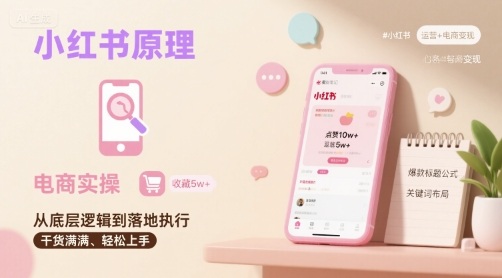 小红书原理以及详细实操流程，小红书电商教程-思意网创