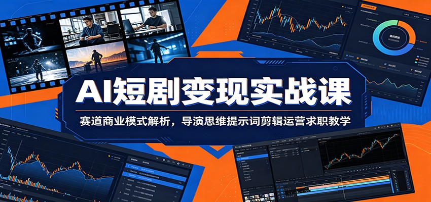 AI短剧变现实战课：赛道商业模式解析，导演思维提示词剪辑运营求职教学-星云网创