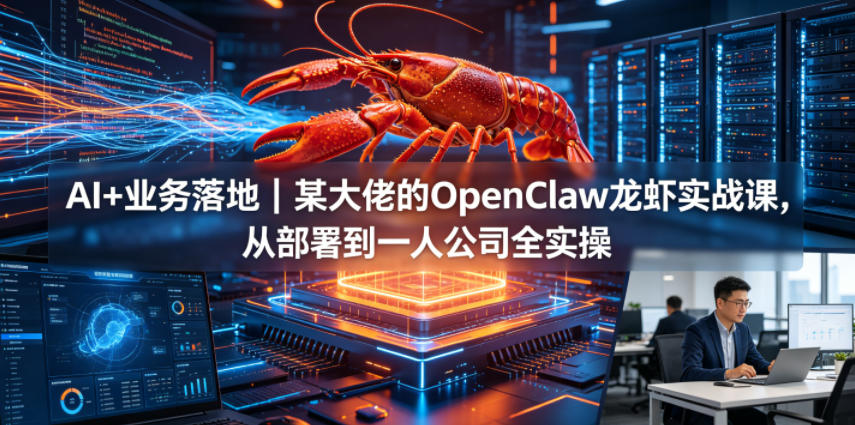 AI+业务落地｜某大佬的OpenClaw小龙虾实战课，从部署到一人公司全实操-星云网创
