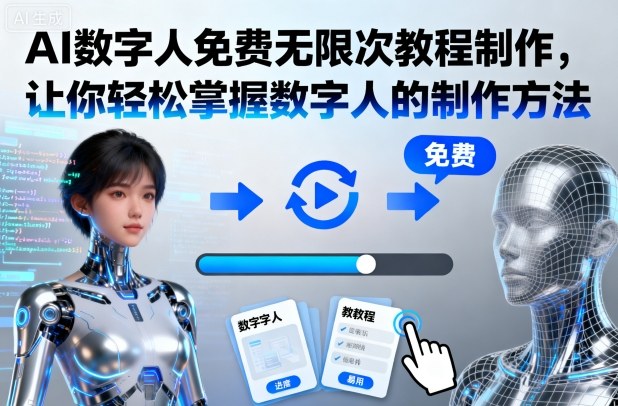 AI数字人免费无限次教程制作，让你轻松掌握数字人的制作方法-星云网创