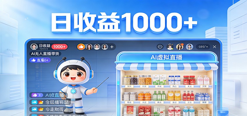 不用露脸不用说话，24小时自动卖货赚钱，全天自动直播，收益看得见-星云网创