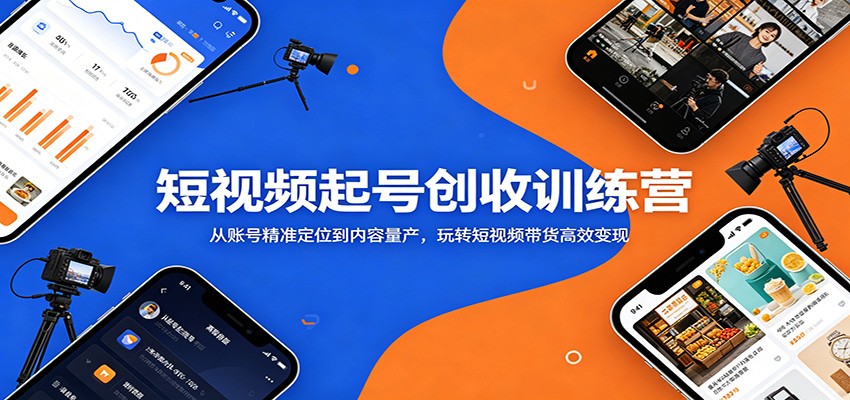 短视频起号创收训练营：从账号精准定位到内容量产，玩转短视频带货高效变现-星云网创