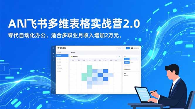 AI+飞书多维表格实战营2.0：零代码自动化办公，适合多职业月收入增加2万元-星云网创