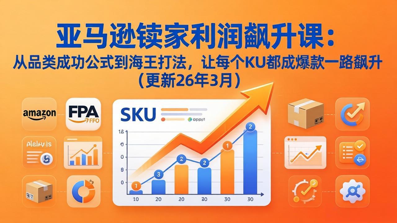 亚马逊卖家利润飙升课：从品类成功公式到海王打法，让每个SKU都成爆款一路飙升(更新26年3月-星云网创