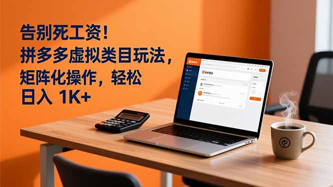 告别死工资！拼多多虚拟类目玩法，矩阵化操作，轻松日入 1K+-星云网创