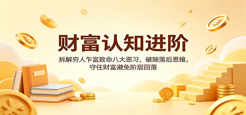 财富认知进阶：拆解穷人乍富致命八大恶习，破除落后思维，守住财富避免阶层回落-星云网创