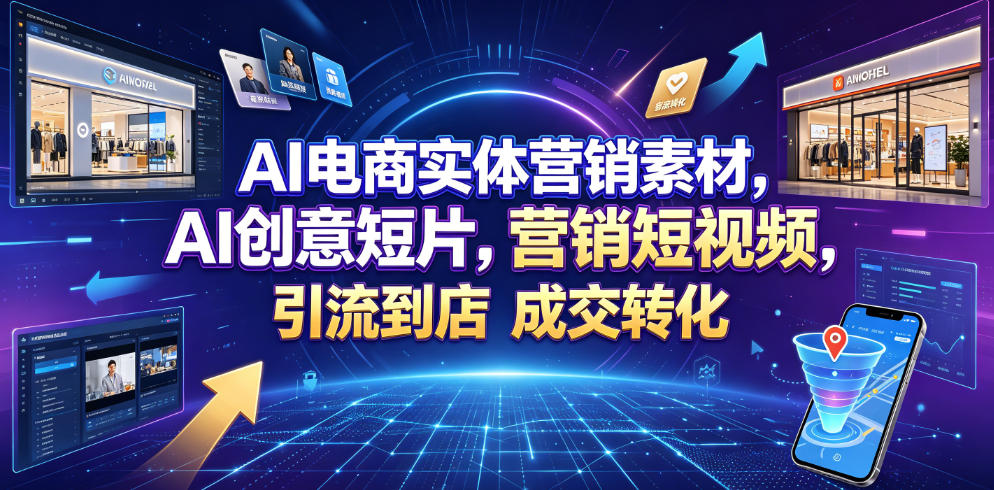 AI电商实体营销素材，AI创意短片，高效打造营销短视频，轻松引流到店，稳定提升门店客流与成交转化-星云网创