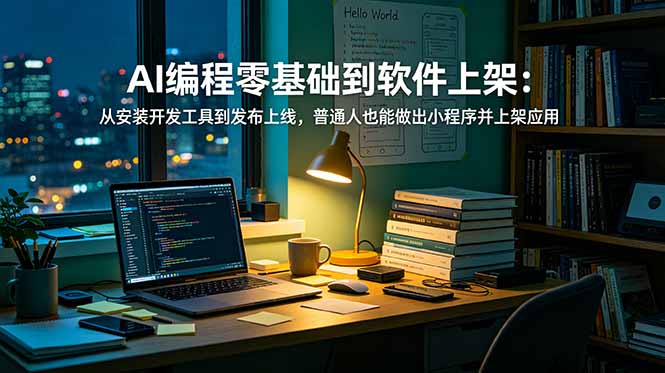 AI编程零基础到软件上架：从安装开发工具到发布上线，普通人也能做出小程序并上架应用商店-星云网创