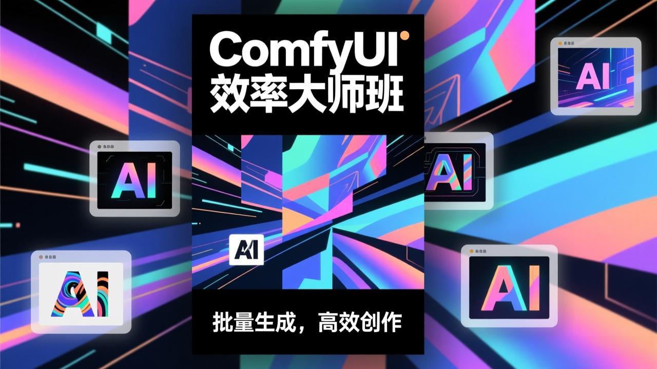 ComfyUI效率大师班：工作流搭建，批量生成，将个人AI出图效率提升5-10倍，月接单收入1-3万-云网创