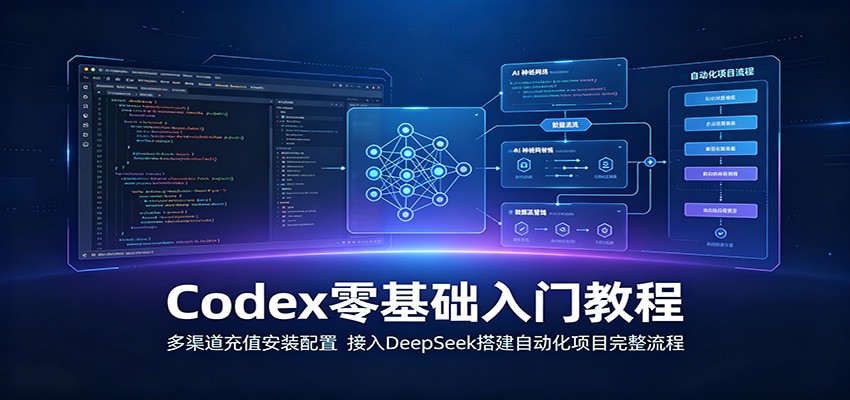 Codex零基础入门教程：多渠道充值安装配置，接入DeepSeek搭建自动化项目完整流程-星云网创