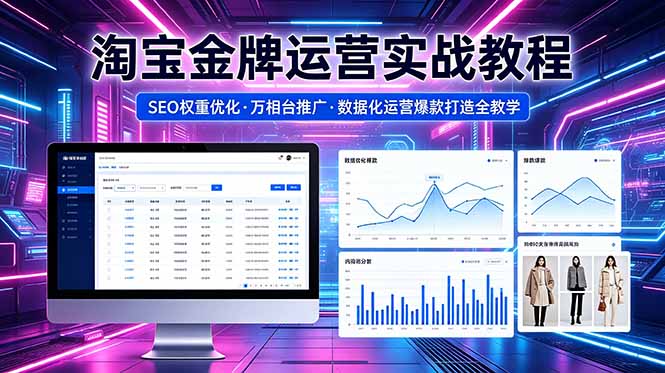 2026 淘宝金牌运营实战教程，SEO权重优化万相台推广，数据化运营爆款打造全教学-星云网创