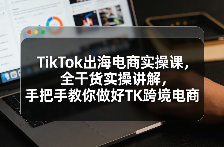 TikTok出海电商实操课，全干货实操讲解，手把手教你做好TK跨境电商-星云网创