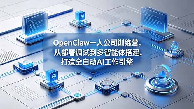 OpenClaw 一人公司训练营，从部署调试到多智能体搭建，打造全自动 AI 工作引擎-星云网创