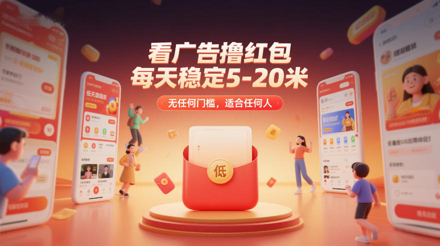 看广告撸红包，每天稳定5-20米，无任何门槛，适合任何人-云网创