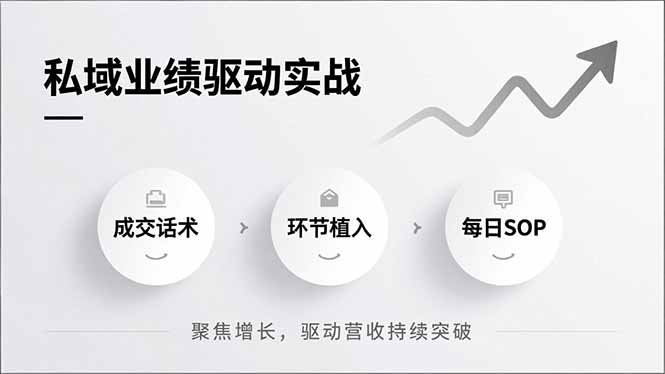 私域业绩驱动实战，成交话术、环节植入、每日SOP，聚焦增长，驱动营收持续突破-星云网创