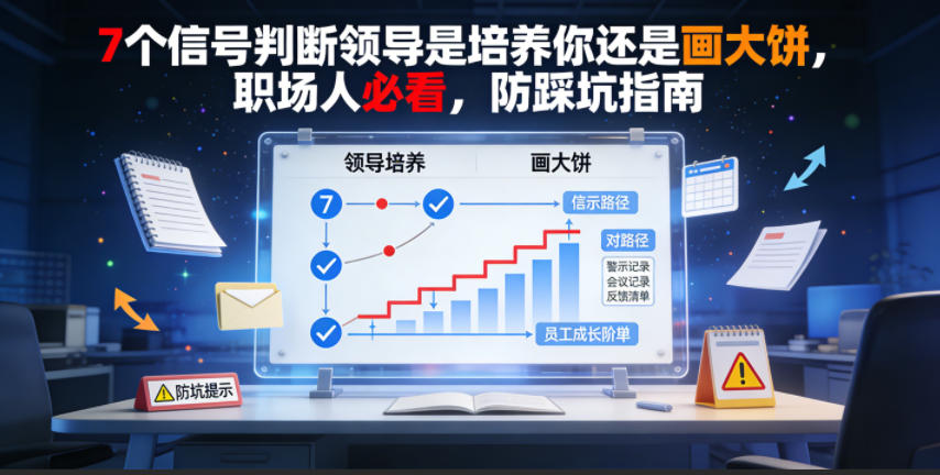 付费文章：7个信号判断领导是培养你还是画大饼，职场人必看，防踩坑指南-星云网创
