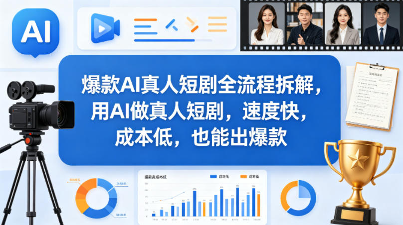 爆款AI真人短剧全流程拆解，用AI做真人短剧，速度快，成本低，也能出爆款-星云网创