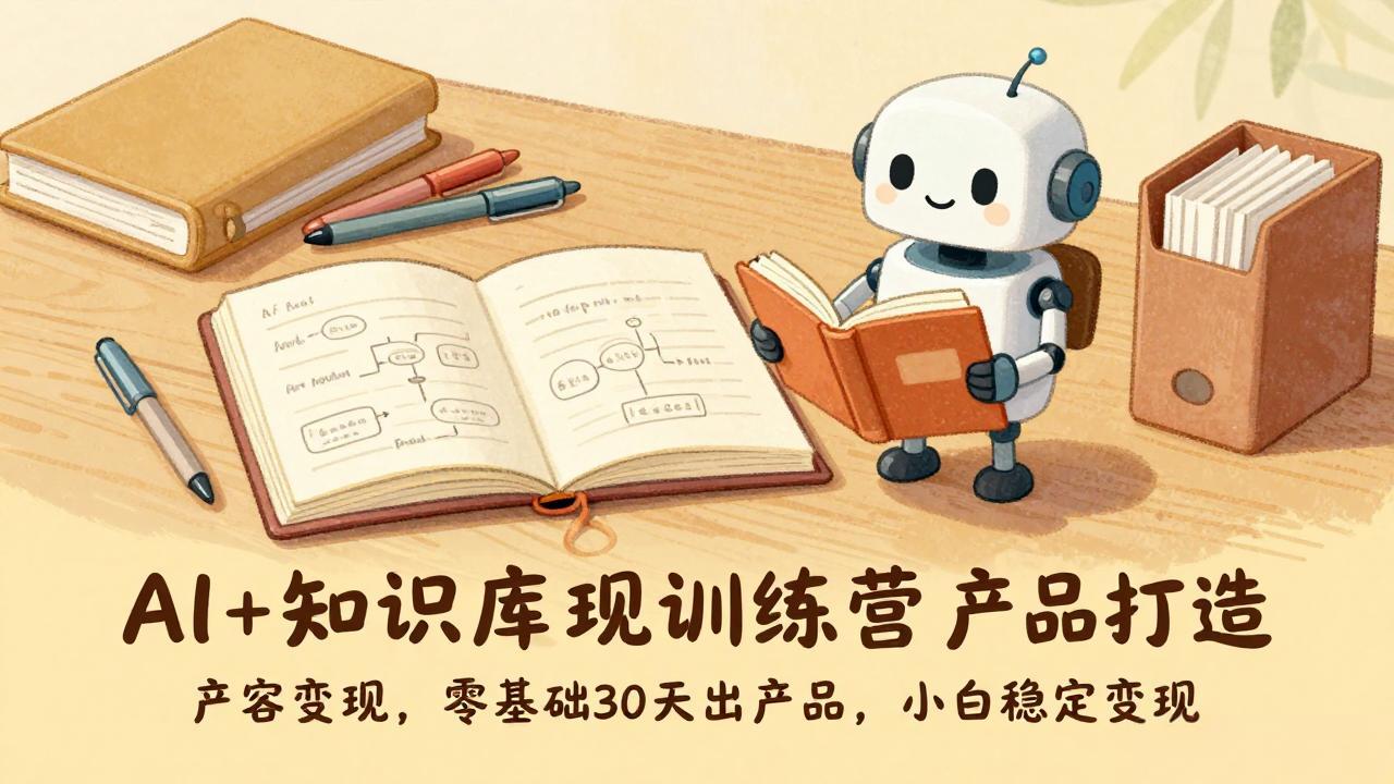 AI+知识库变现训练营，产品打造、内容创作、全平台变现，零基础30天出产品，小白稳定变现-星云网创