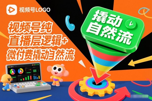 视频号纯直播底层逻辑+微付费撬动自然流-翻身路网创