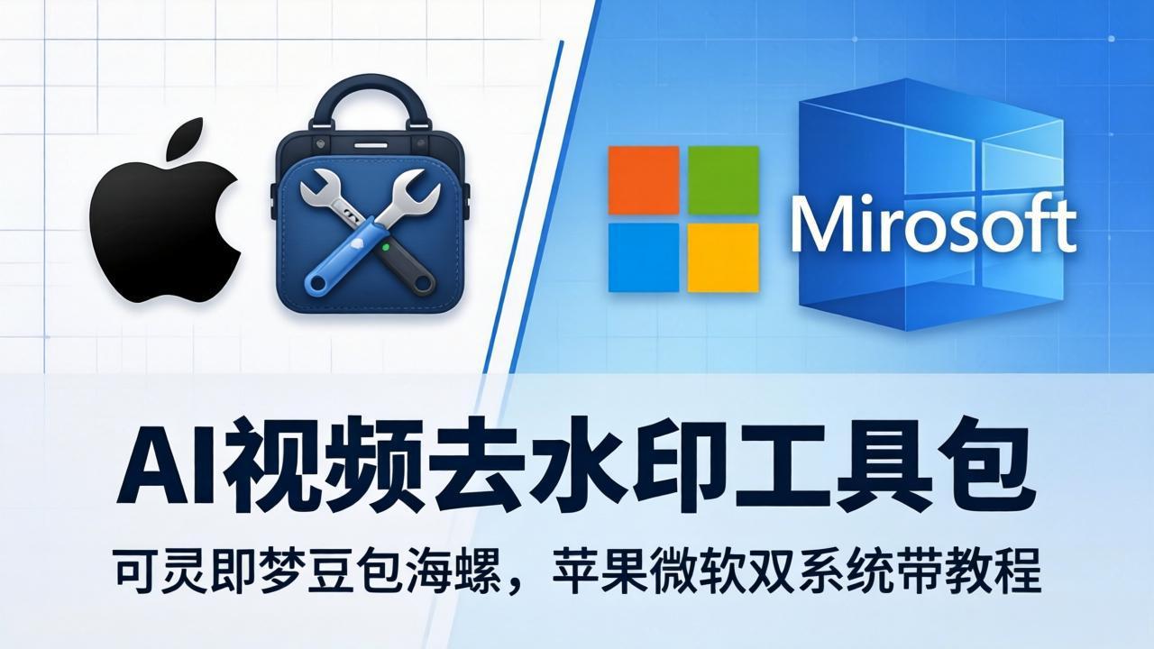 AI视频去水印工具包：可灵即梦豆包海螺，苹果微软双系统带教程-星云网创