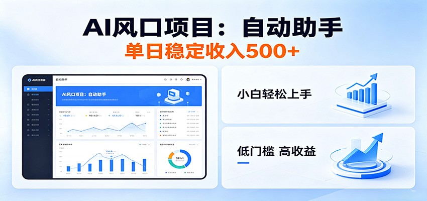 全新AI自动助手项目，低门槛入局，每日稳定收益500以上-星云网创