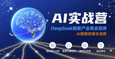 AI实战营：DeepSeek赋能产业商业招商，AI赋能招商全流程-星云网创