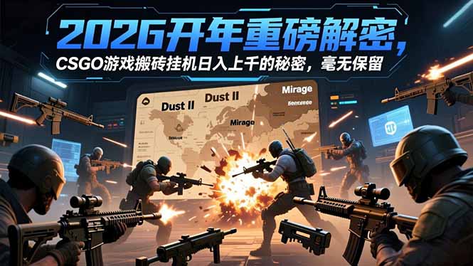 2026开年重磅解密，CSGO游戏搬砖挂机日入上千的秘密，毫无保留-星云网创