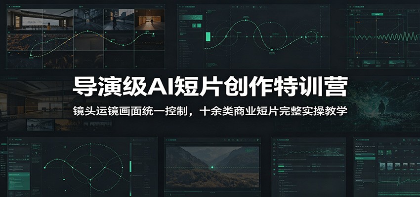 导演级AI短片创作特训营：镜头运镜画面统一控制，十余类商业短片完整实操教学(更新)-星云网创
