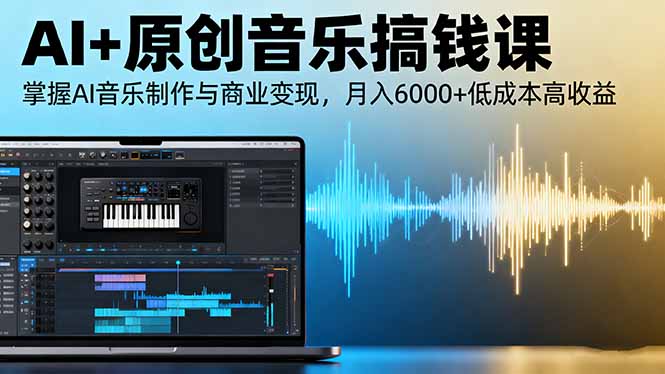 AI+原创音乐搞钱课：掌握AI音乐制作与商业变现，月入6000+低成本高收益-星云网创