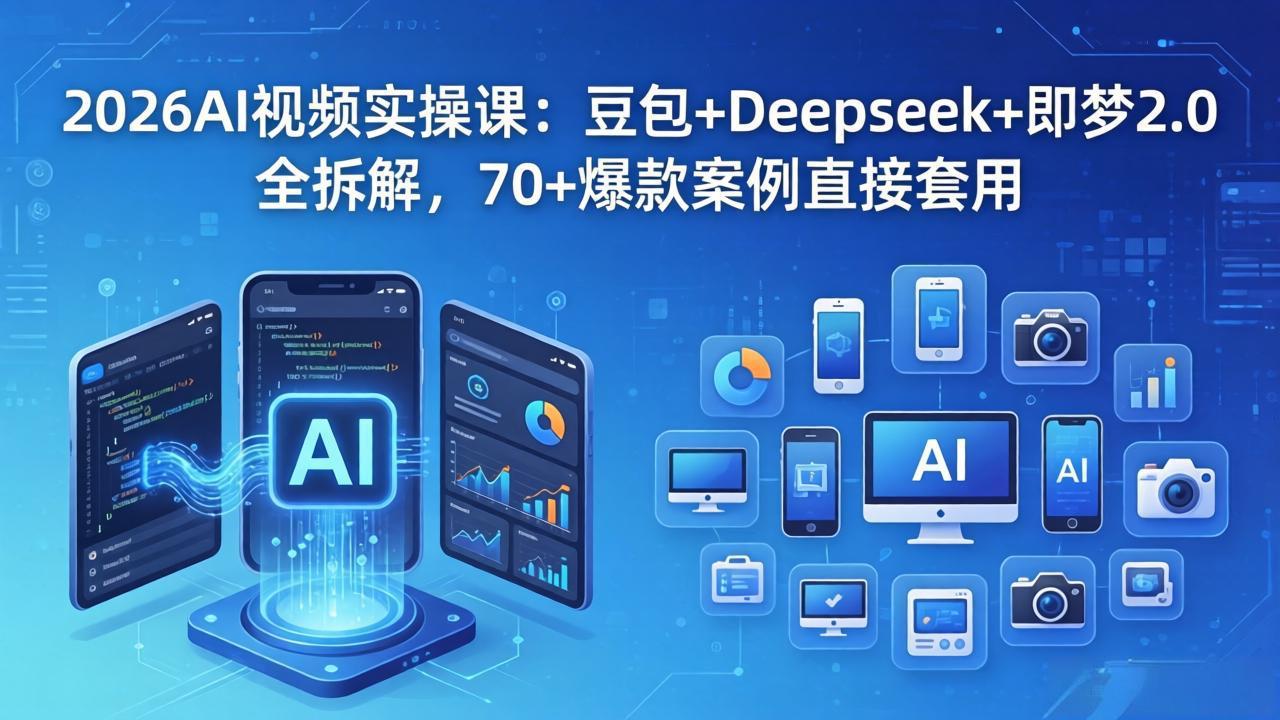 2026AI视频实操课：豆包+Deepseek+即梦2.0全拆解，70+爆款案例直接套用-星云网创